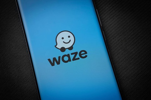 Dhaka, Bangladesh - 13 March 2025: The logo of the waze is displayed on a smartphone screen