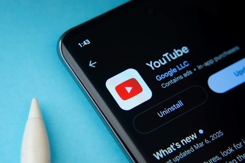 Dhaka, Bangladesh- 10 July 2025: Youtube app from Google Playstore is displayed on a smartphone