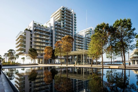 Luxury flats by the sea, architect Renzo Piano, Petit Portier, Monte Carlo, Cote d'Azur, Monaco