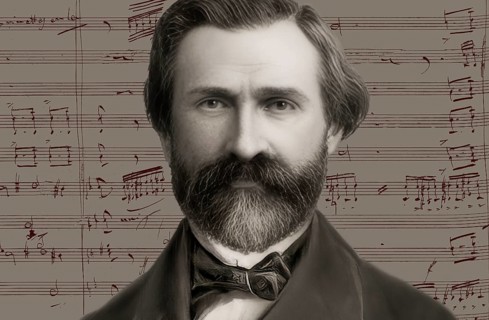 Giuseppe Verdi, 1813 – 1901, Italian opera composer, autograph notesheet from Don Carlos, digitally