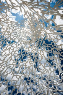 Sculpture made of letters, Le Nomade, artist Jaume Plensa, Antibes, Provence Alpes Côte d'Azur,