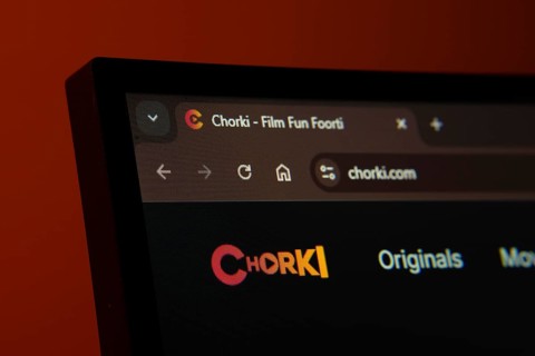 Dhaka, Bangladesh- 02 June 2025: Close-up of a computer screen displaying the chorki web interface