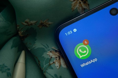 Dhaka, Bangladesh- 07 May 2025: WhatsApp app icon is seen on smartphone