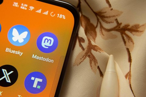 Dhaka, Bangladesh- 07 May 2025: Bluesky, Mastodon, X and Truth Social app icon is seen on