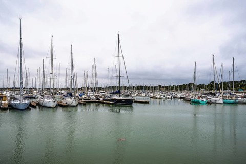 Marina in Le Verdon-sur-Mer, Nouvelle-Aquitaine, Gironde, France