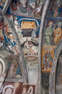 Cathedral cloister around 1370, the frescoes were painted from around 1390, Bressanone Cathedral,