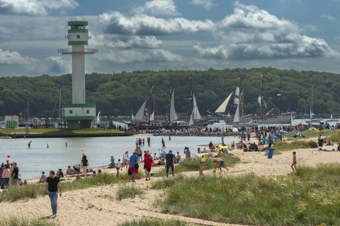 Windjammer Parade 2025 on the Kiel Fjord at the end of Kiel Week, tall ships, three-masters,