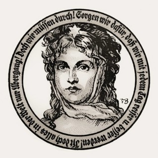 German emergency currency from Eckartsberga, 1921, Germany, Europe, portrait of Louise of