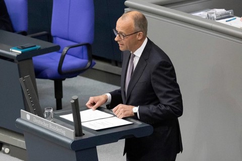 Berlin, Germany - 24 June 2025: Federal Chancellor Friedrich Merz during his government statement