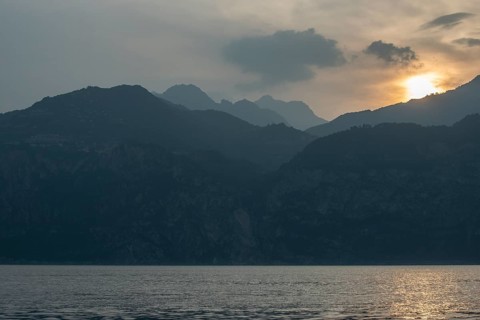 Sunset on Lake Garda, Malcesine, Italy