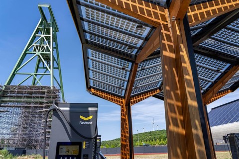 Electric filling station on the site of the former Lohberg colliery in Dinslaken, operated by