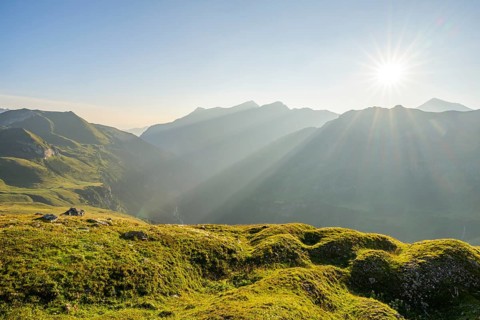 Sunrise in the Mountains at Hochalpenstraße, Pinzgau, Salzburg, Austria