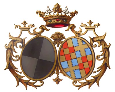 Coat of arms of Marie de Rabutin-Chantal, marquise de Sévigné, also known as Madame de Sévigné or