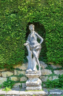 Italianate gardens designed by Harold Ainsworth Peto, Iford Manor, Wiltshire, England, UK