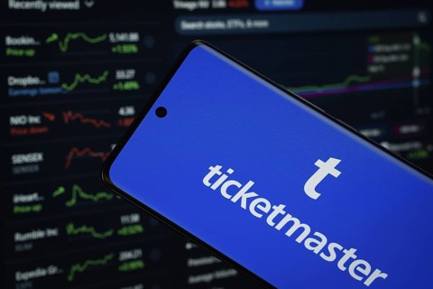 Dhaka, Bangladesh- 18 March 2025: Ticketmaster logo is displayed on a smartphone screen, with a