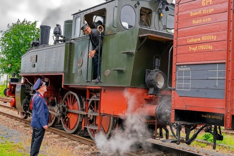 Prussian train steam railway Minden Germany