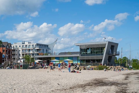 Baltic Sea Info Centre, Sandstrand, Eckernförde, Baltic Sea, Schleswig-Holstein, Germany