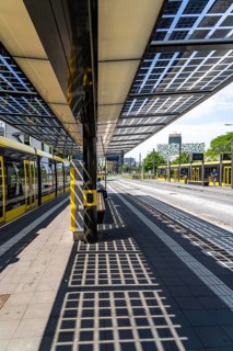 New bus and tram stops at Science Park Utrecht, Utrecht University, the stops have been redesigned,