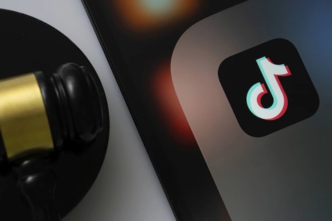 Dhaka, Bangladesh- 18 March 2025: A close up of an iPad screen displaying the tiktok app alongside