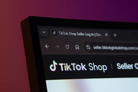 Dhaka, Bangladesh- 02 June 2025: Close-up of a computer screen displaying the Tiktok Shop web