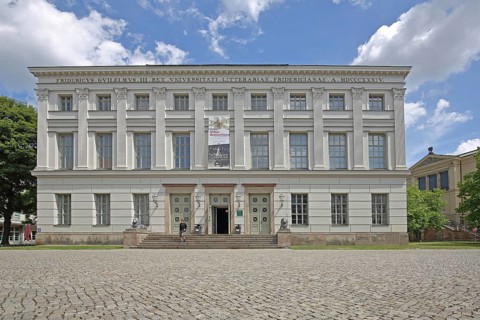 Historic Löwengebäude, Universitätsplatz, University, Halle an der Saale, Saxony-Anhalt, Germany