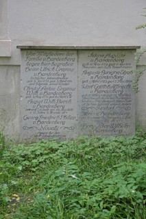 Grave slabs of the Hardenberg family, Novalis monument to writer and philosopher Friedrich von