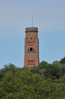 Bismarck Tower built in 1905, observation tower, Wettin, Wettin-Löbejün, Lower Saale Valley,