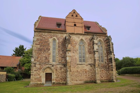 Gothic Templar chapel built around 1270, Mücheln, Wettin, Wettin-Löbejün, Lower Saale Valley,