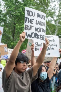 Detroit, Michigan USA - 14 June 2025 - Thousands gathered for a 'No Kings' rally, protesting