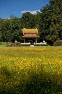 Thai-Sala 1, Thai pagoda in the spa gardens of Bad Homburg vor der Höhe, listed cultural monument,