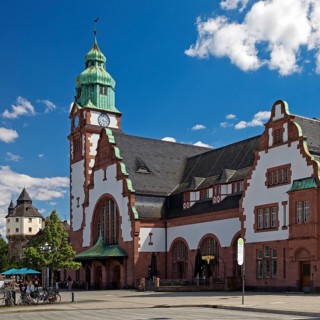 Railway station in Bad Homburg vor der Höhe, Hesse, Germany