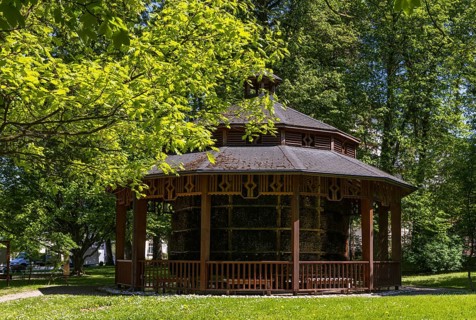 Graduation house, graduation grotto in the spa gardens, spa town, Bad Hall, Traunviertel, Upper