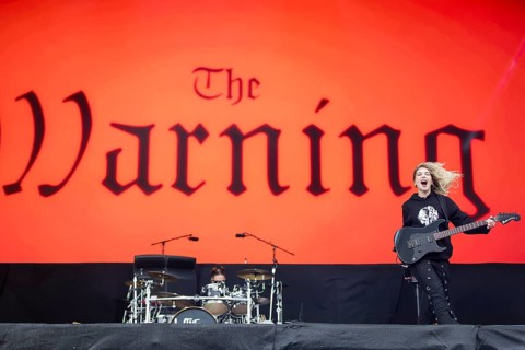 Daniela Villarreal Vélez, singer of The Warning at the Rock am Ring Festival on Sunday, Nürburgring