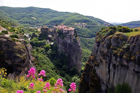 Agia Triada Monastery or Monastery of the Holy Trinity on a rock, Meteora Rocks and Monasteries,
