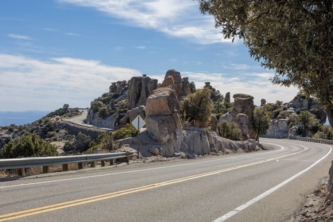 Mt. Lemmon Highway winds up the Santa Catalina Mountains from Tuscon to Mt. Lemmon Arizona