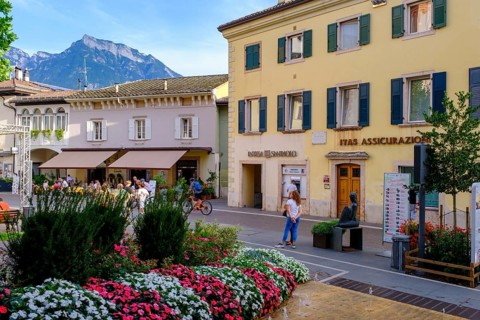 Piazza della chiesa, Levico Therme, Valsugana, Trentino, Italy