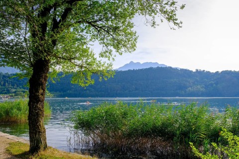 Lago di Levico, Levico Therme, Valsugana, Trentino, Italy
