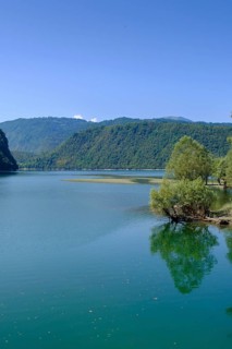 Lago del Corlo, Cismon reservoir, Arsie' Bivio Agana, Arsie, Veneto, Italy