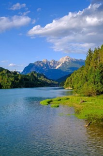 Reservoir, Lago di Centro di Cadore, Pieve di Cadore, Dolomites, Trentino, Italy