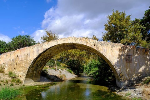 Preveli Bridge, over the river Megas Potamos, Crete, Greece