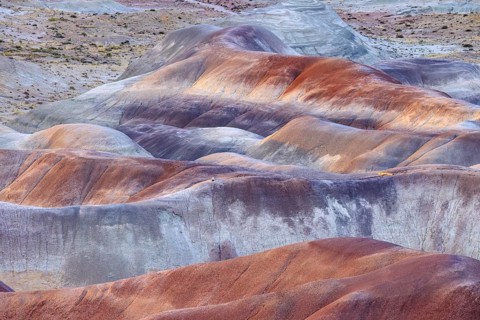 Colorful deposits of the Chinle Formation exposed at Little Painted Desert County Park near