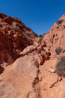Rock formations along the Fire Canyon Overlook Trail at Valley of Fire State Park near Overton,