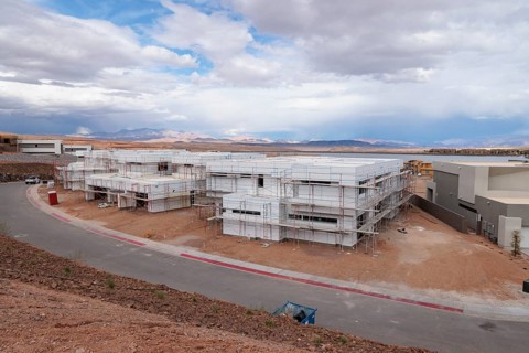 New private residential development at Lake Las Vegas in Henderson, Nevada, USA