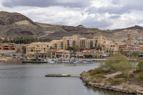 The Village at Lake Las Vegas offers shopping, dining, watercraft rentals and hosts local events in