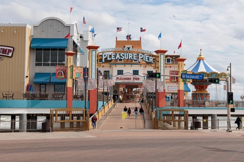 Galveston Island Historic Pleasure Pier on the Texas Gulf Coast at Galveston, Texas