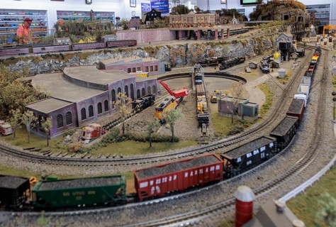 Model train layout in the Lionel Model Train Museum in Bryson City, North Carolina