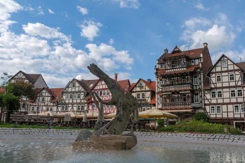 Half-timbered idyll of the old town of Bad Sooden, Allendorf, district Bad Sooden, townscape,