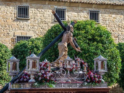 Semana santa procession, Plaza de Vazquez de Molin, holy week before easter, Ubeda, Unesco heritage
