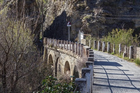 Tranvía de Sierra Nevada, former railroad track, leading to the trail Vereda de la Estrella, Sierra