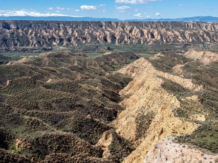 Canyons and gorges near village Gorafe, Gorafe Desert, UNESCO Granada Geopark, Granada province,